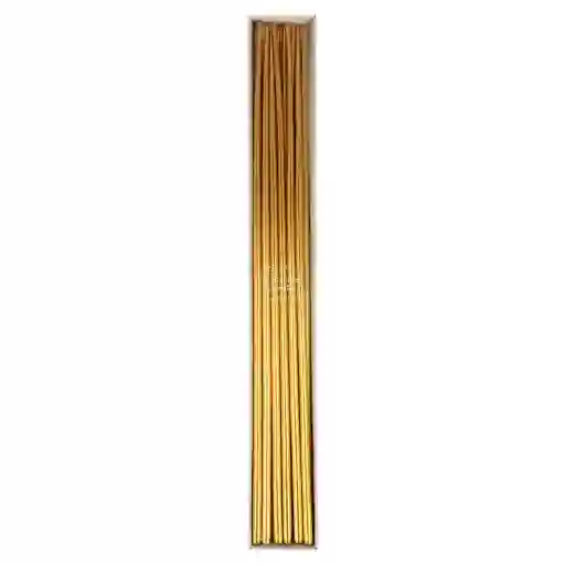 Velas cónicas altas de oro (x 12)
