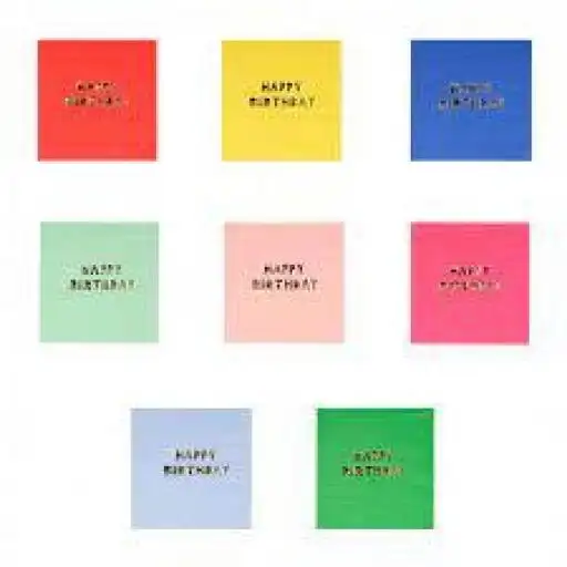 Servilletas pequeñas de feliz cumpleaños (juego de 16)