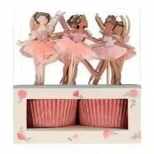 Cupcake Kit bailarinas  (x 24 toppers)