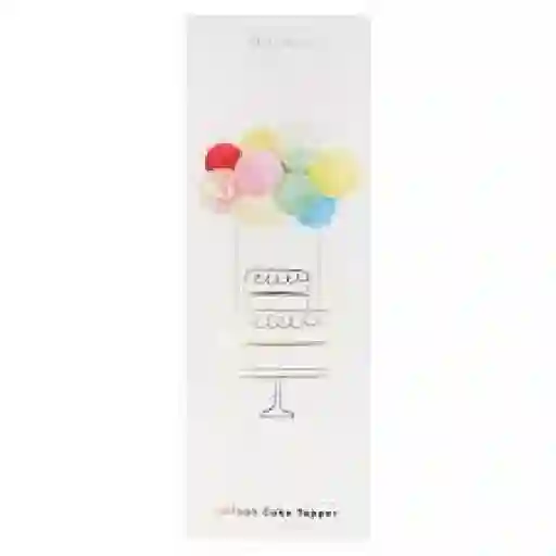 Topper  de globos arco iris para tartas