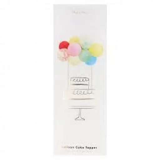 Topper  de globos arco iris para tartas