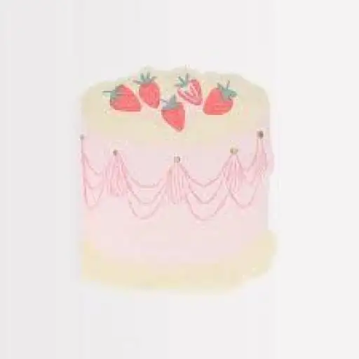 Servilletas de pastel rosa (conjunto de 16)
