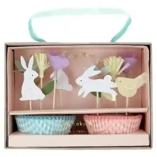 Kit de cupcake de Pascua (conjunto de 24 toppers)