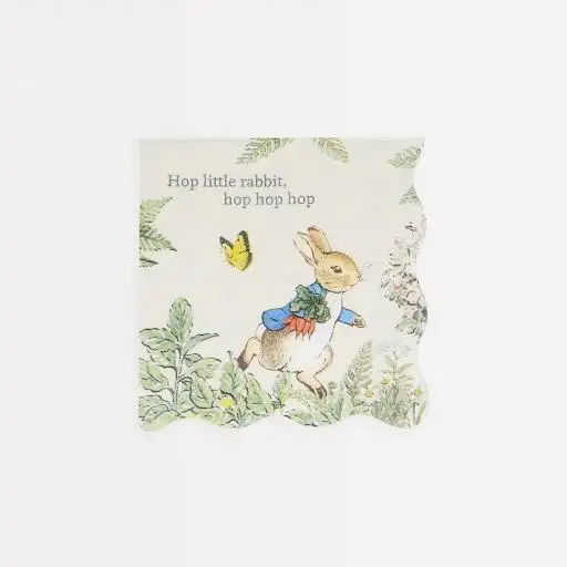 Servilletas pequeñas Peter Rabbit en el jardín