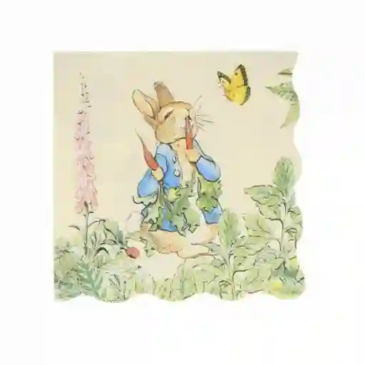 Servilletas grandes Peter Rabbit en el jardín