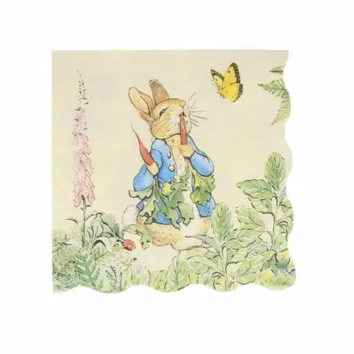 Servilletas grandes Peter Rabbit en el jardín
