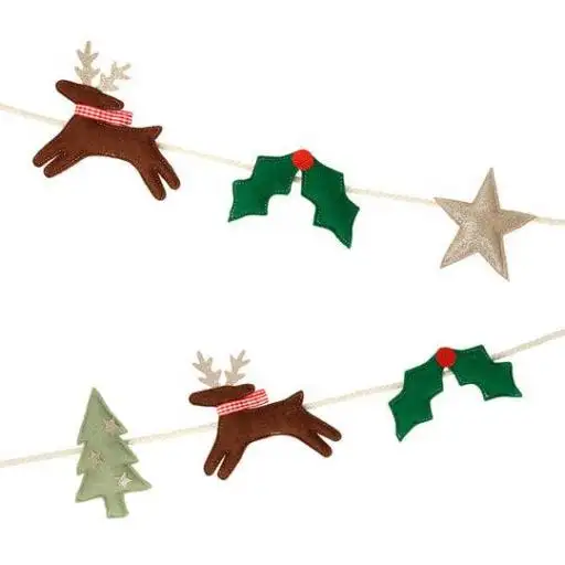 Guirnalda de navidad de fieltro
