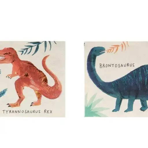 Servilletas pequeñas dinosaurio