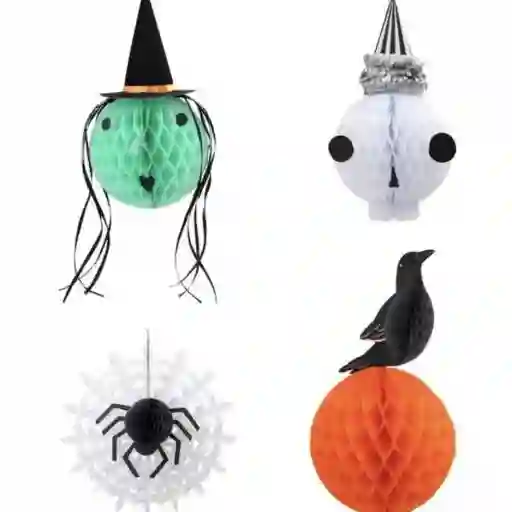 Decoración con panal de abeja de Halloween