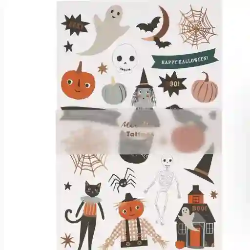 Hoja de tatuaje de halloween