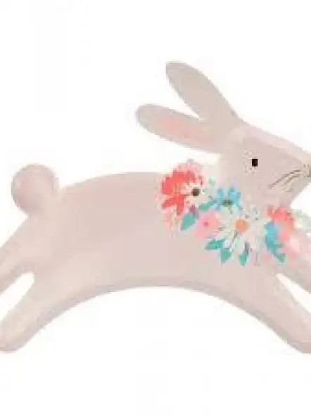 Platos conejito florales (pack de 8)