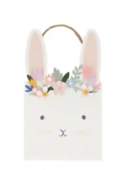 Bolsa conejito con flores