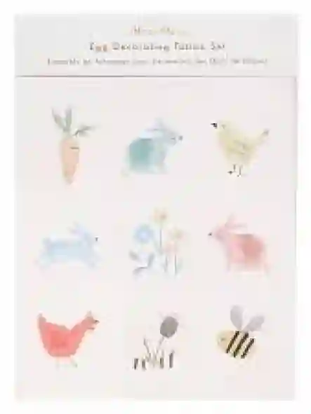 Pegatinas Kit Decorar Huevos de Pascua - Conejos Primaverales