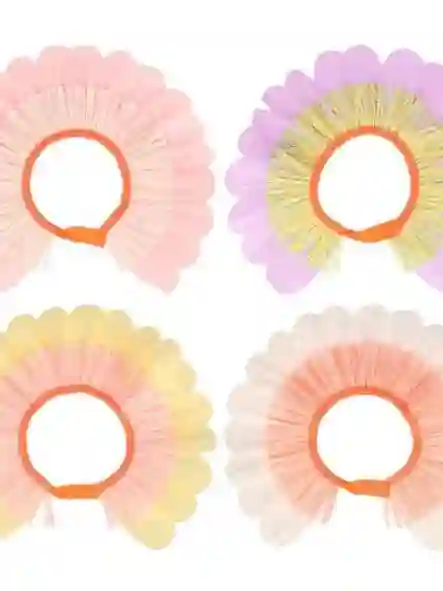 Disfraz tocado flor (pack de 4)