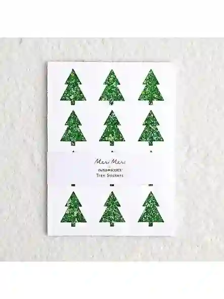 Pegatinas glitter árbol de Navidad