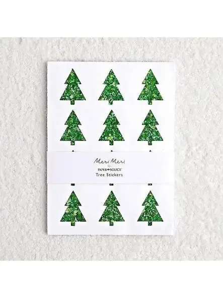 Pegatinas glitter árbol de Navidad