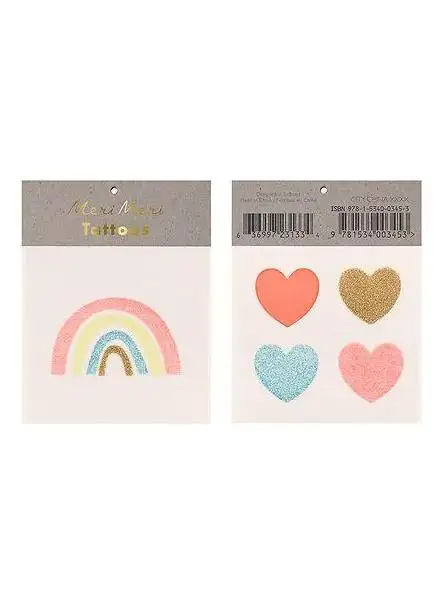 Tatoo arco iris y corazones