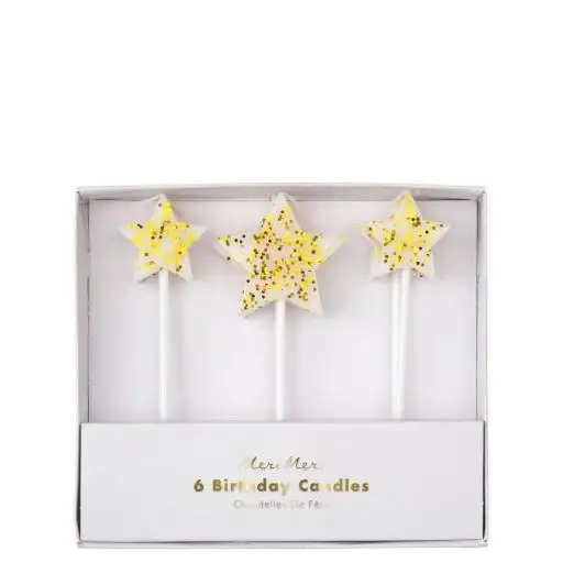 Velas Gold Glitter Star