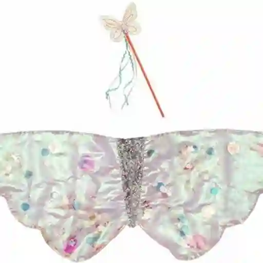Disfraz alas de mariposa con lentejuelas