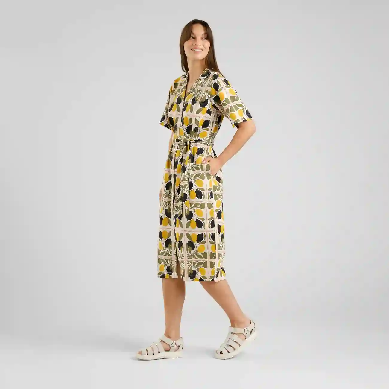 Vestido camisero VERDE