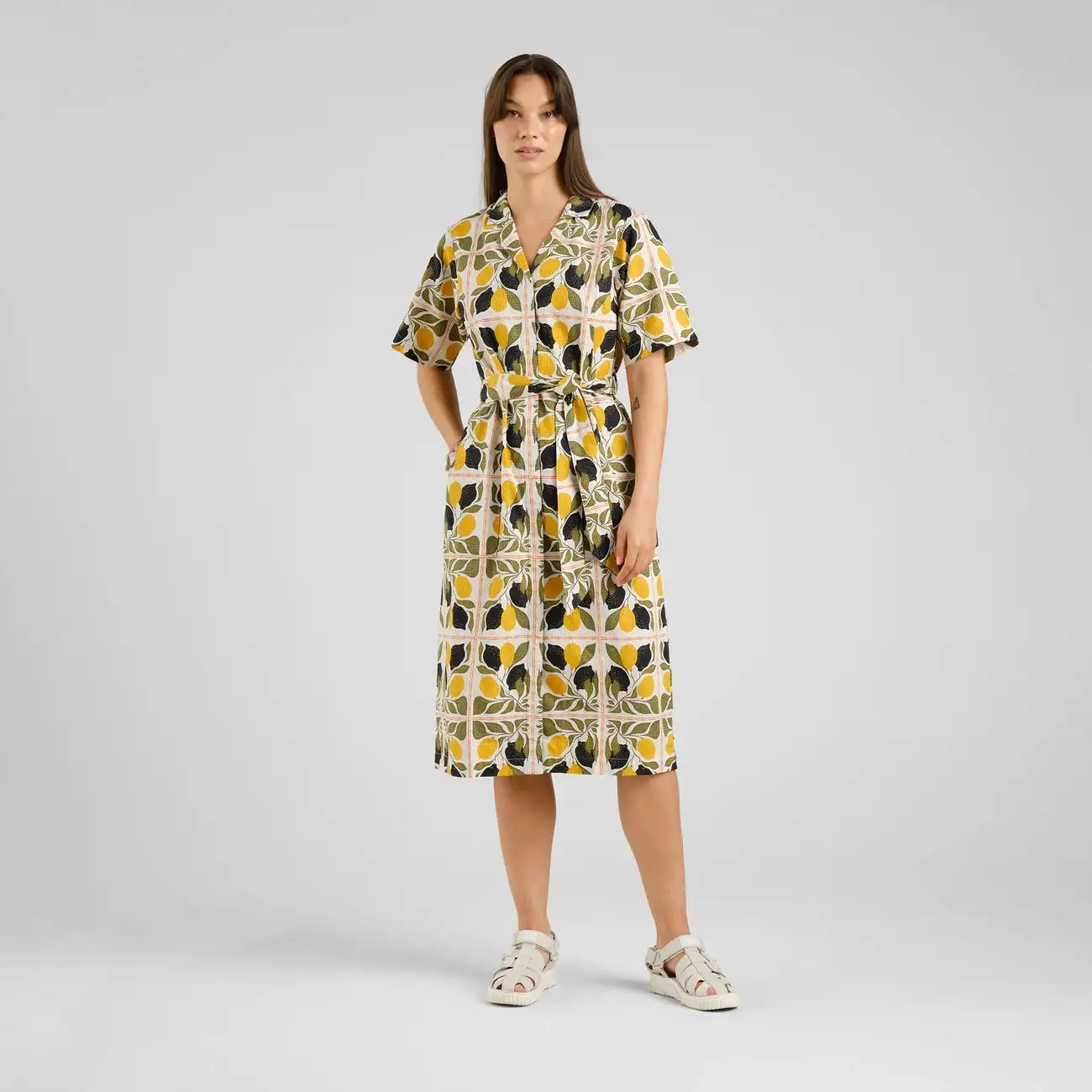 Vestido camisero VERDE - Imagen 2