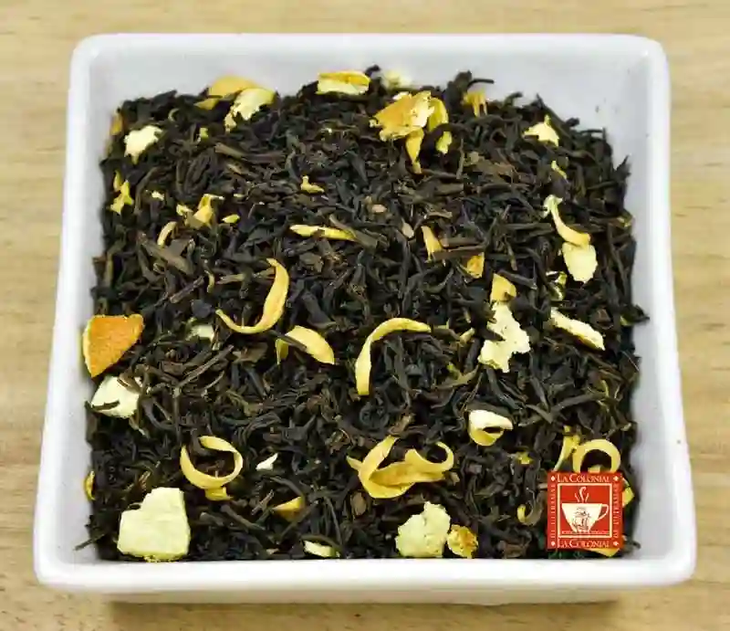 Té negro desteinado con Naranja