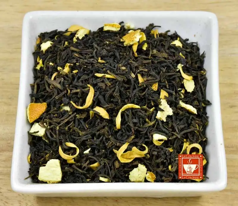 Té negro desteinado con Naranja
