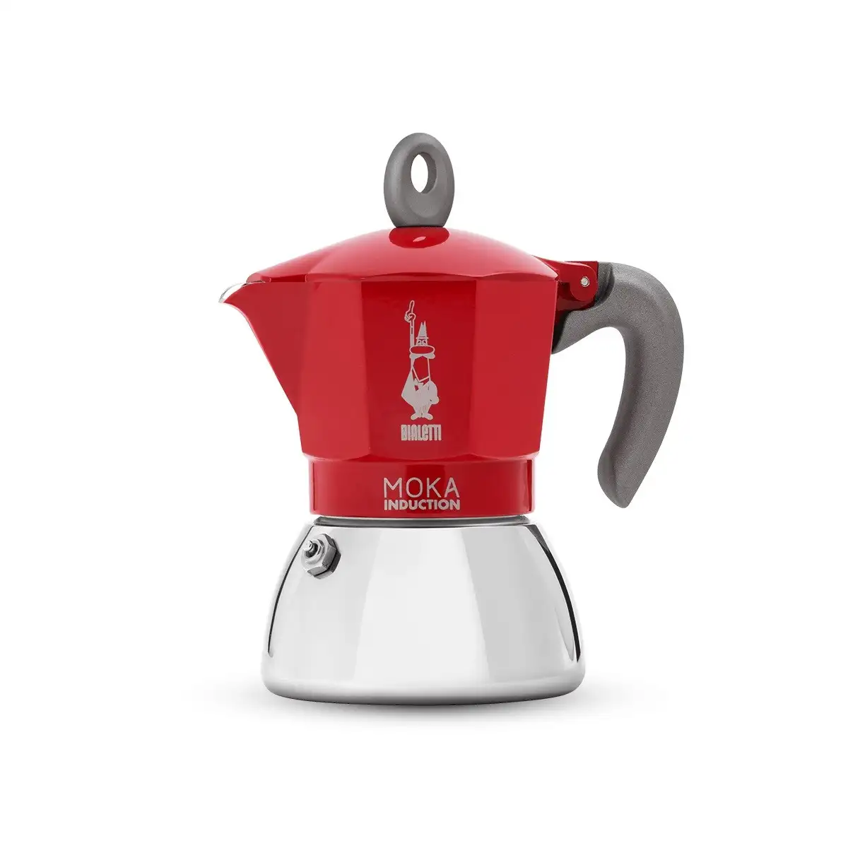 Cafetera Bialetti Moka inducción 6 Tazas roja