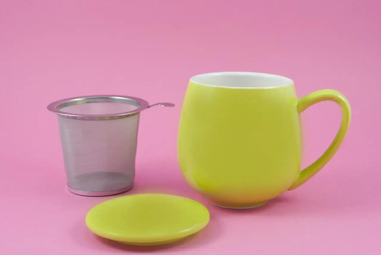 Taza con filtro y tapa "Zaara" 0,35 L verde