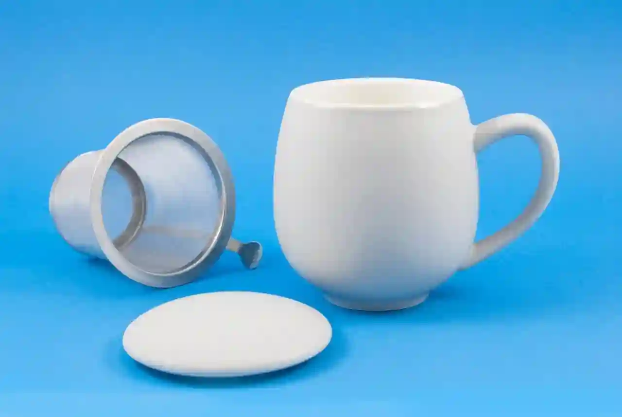 Taza con filtro y tapa "Zaara" 0,35 L Gris mate