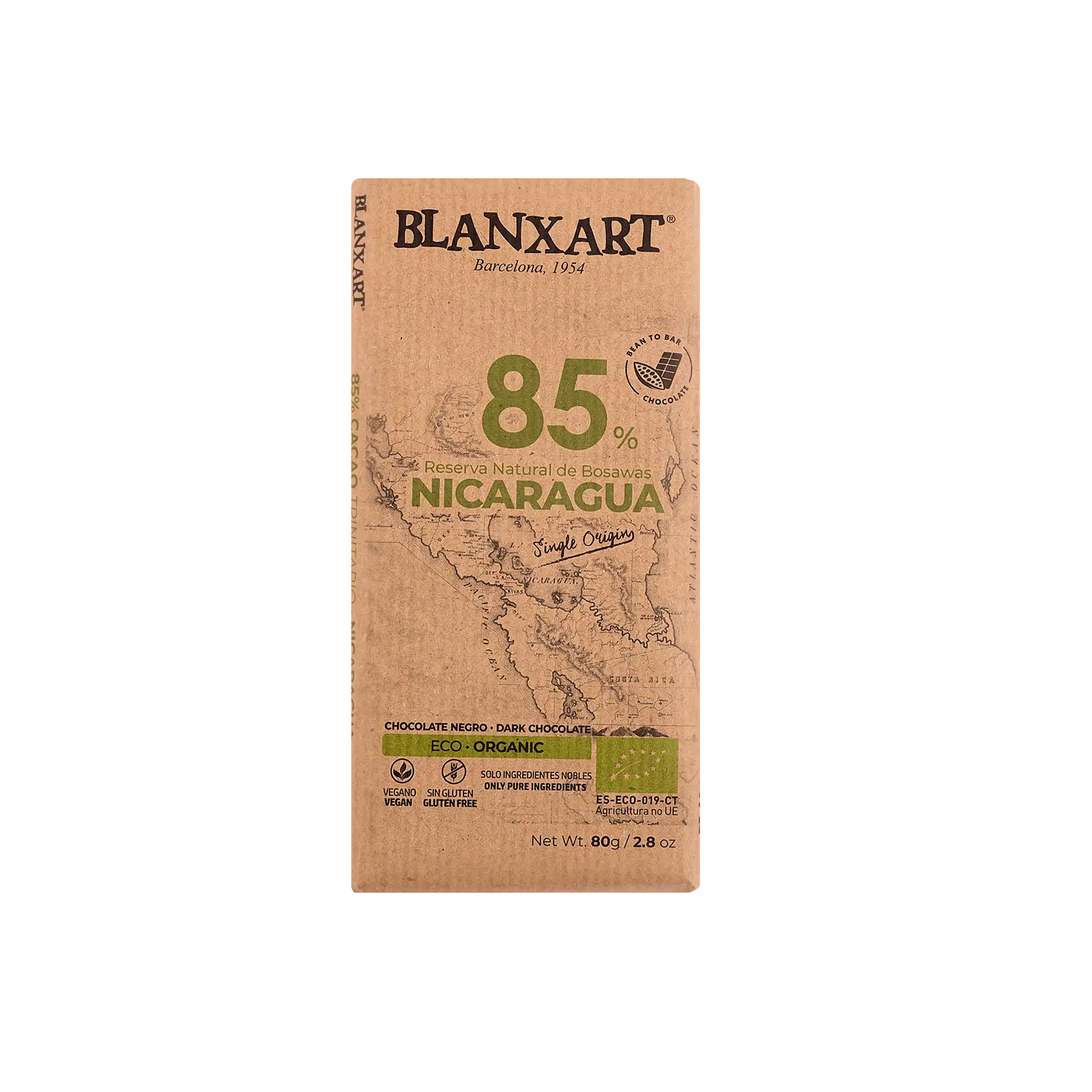 Blanxart Ecological Chocolate Nicaragua 85% - 80g