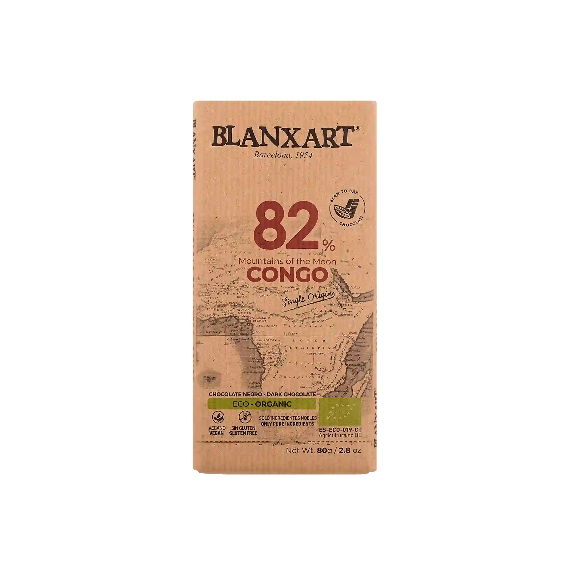Blanxart Congo Ecological Chocolate 82% - 80g
