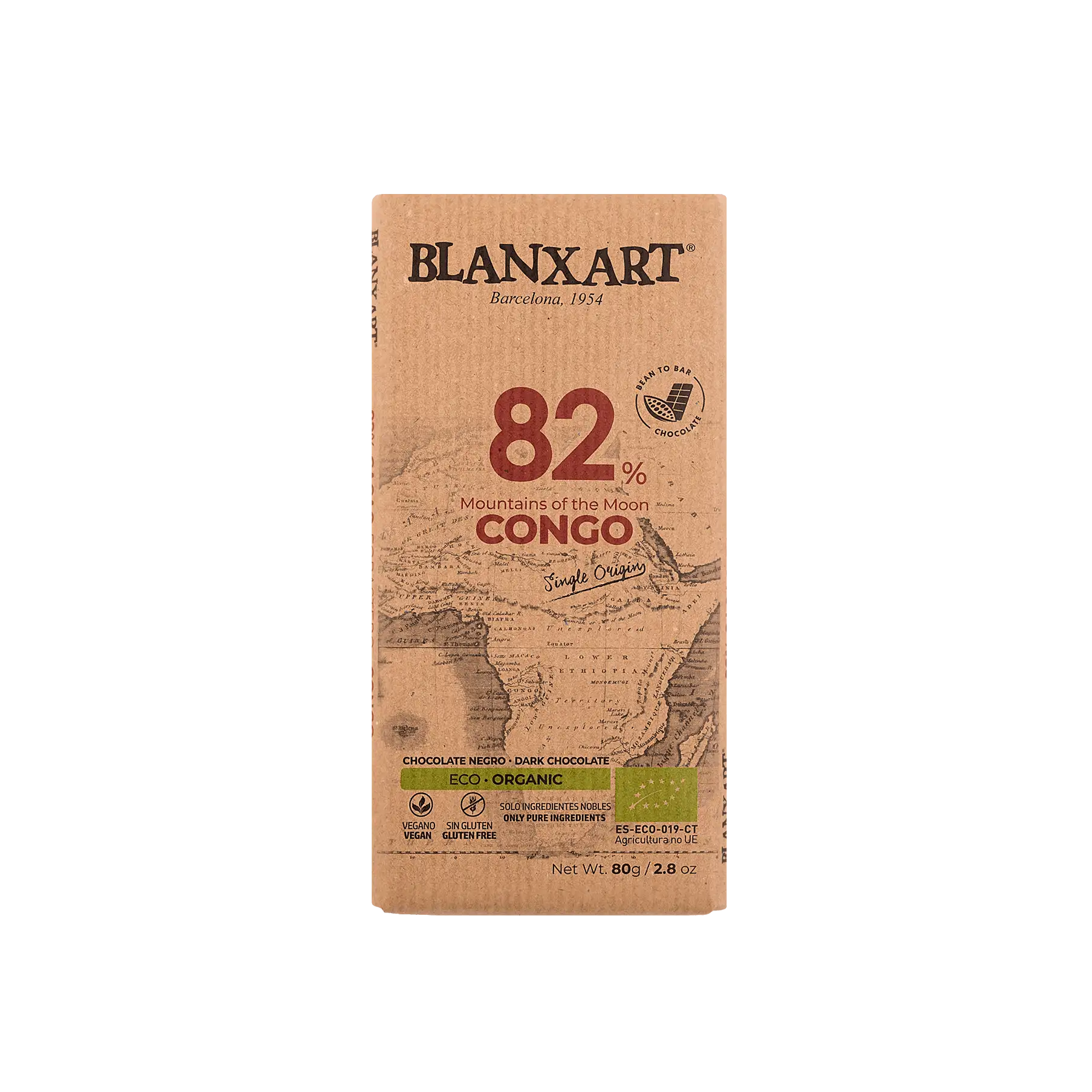 Blanxart Congo Ecological Chocolate 82% - 80g