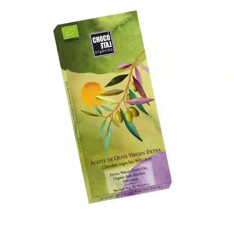 Chocolate negro ORGANIKO con aceite de oliva virgen extra - 70g