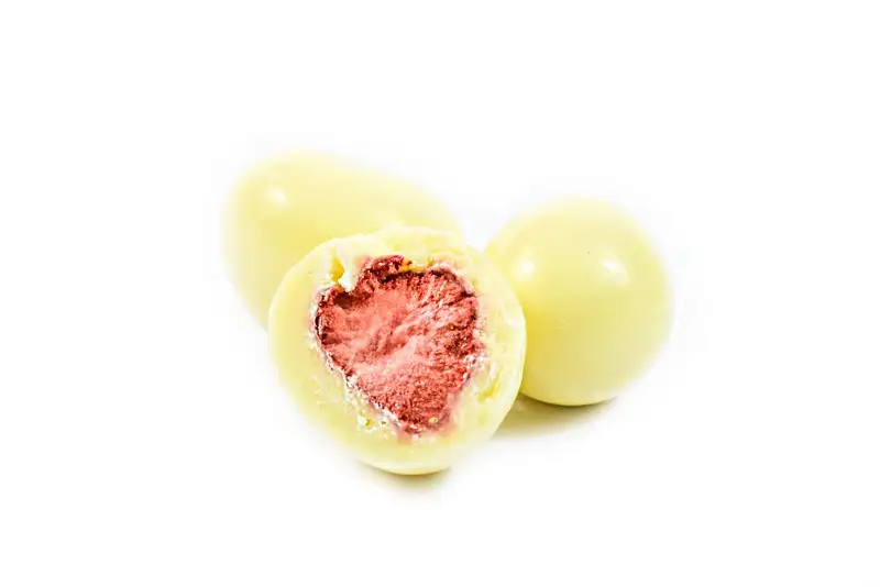 Fresas con chocolate blanco - 100g