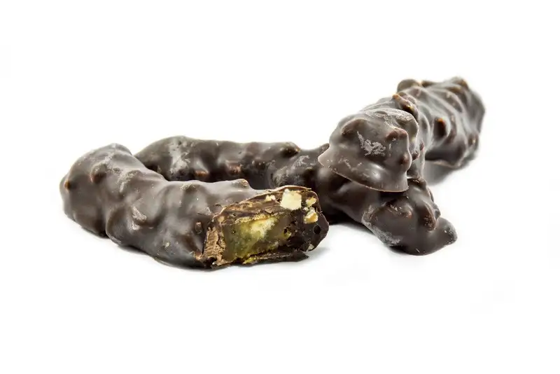 Naranjines con chocolate negro y almendras - 100g