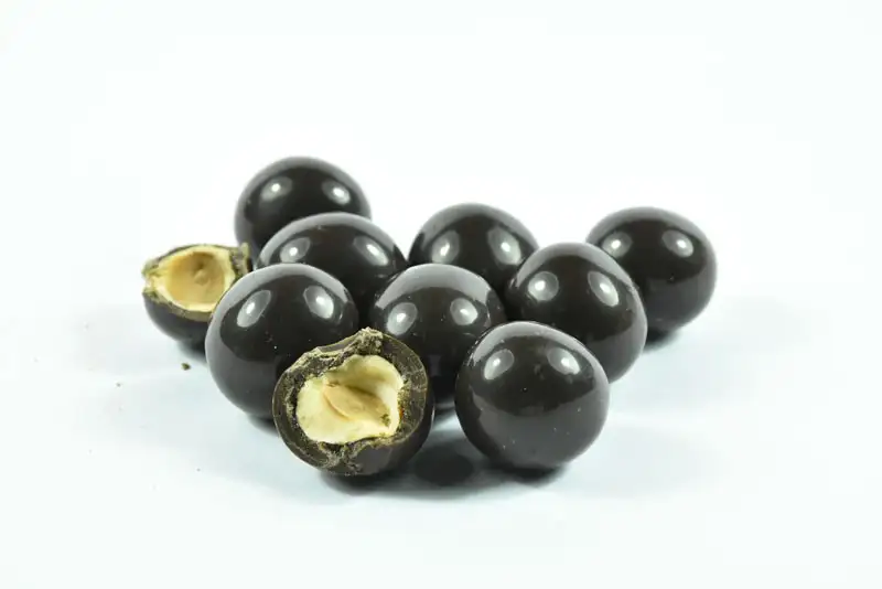 Hazelnuts with black chocolate - 100g