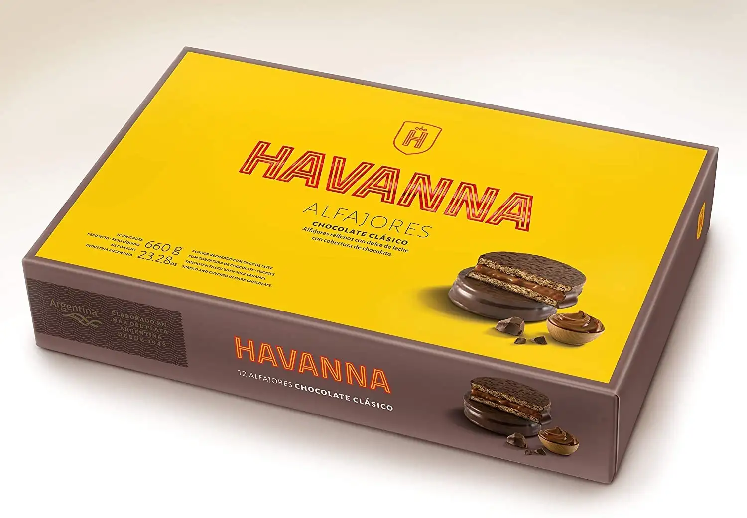 Alfajores Havanna de chocolate (caja de 6) 330g