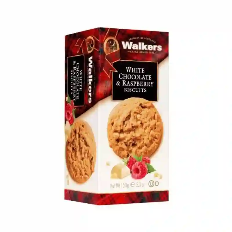Cookies de frambuesas y chocolate blanco Walkers 150 g