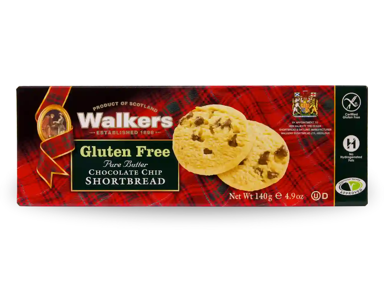 Chocolate Chip Shortbread Walkers - Gluten Free - 140 g