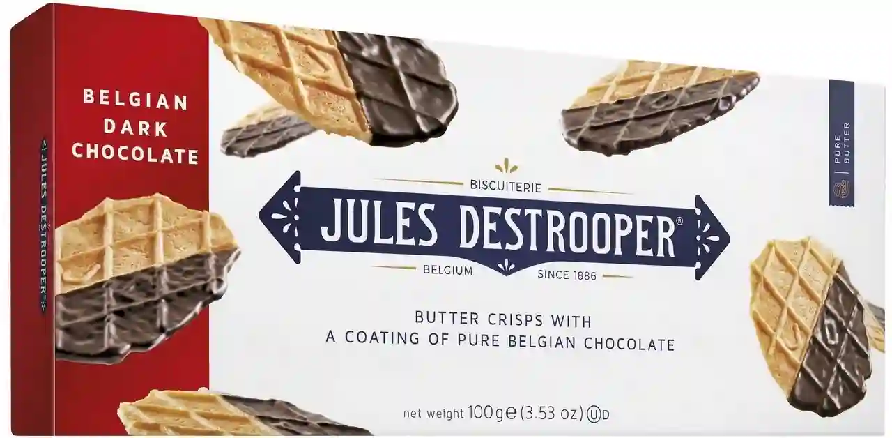 Jules Destrooper Butter Crisps Chocolate Belga 100 g