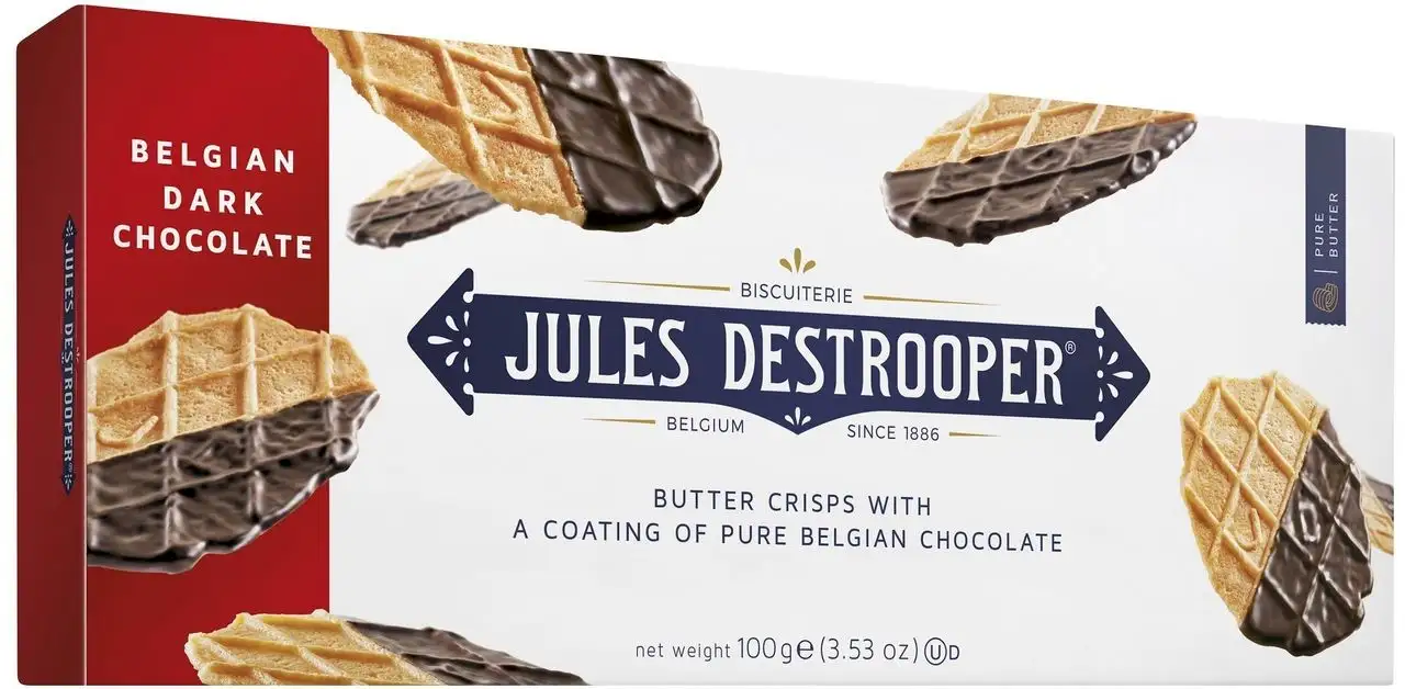 Jules Destrooper Butter Crisps Chocolate Belga 100 g