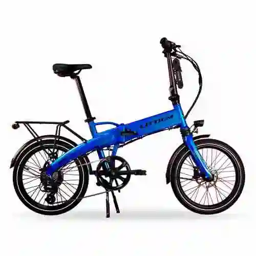 Bicicleta eléctrica plegable - Littium Rainbow - color azul