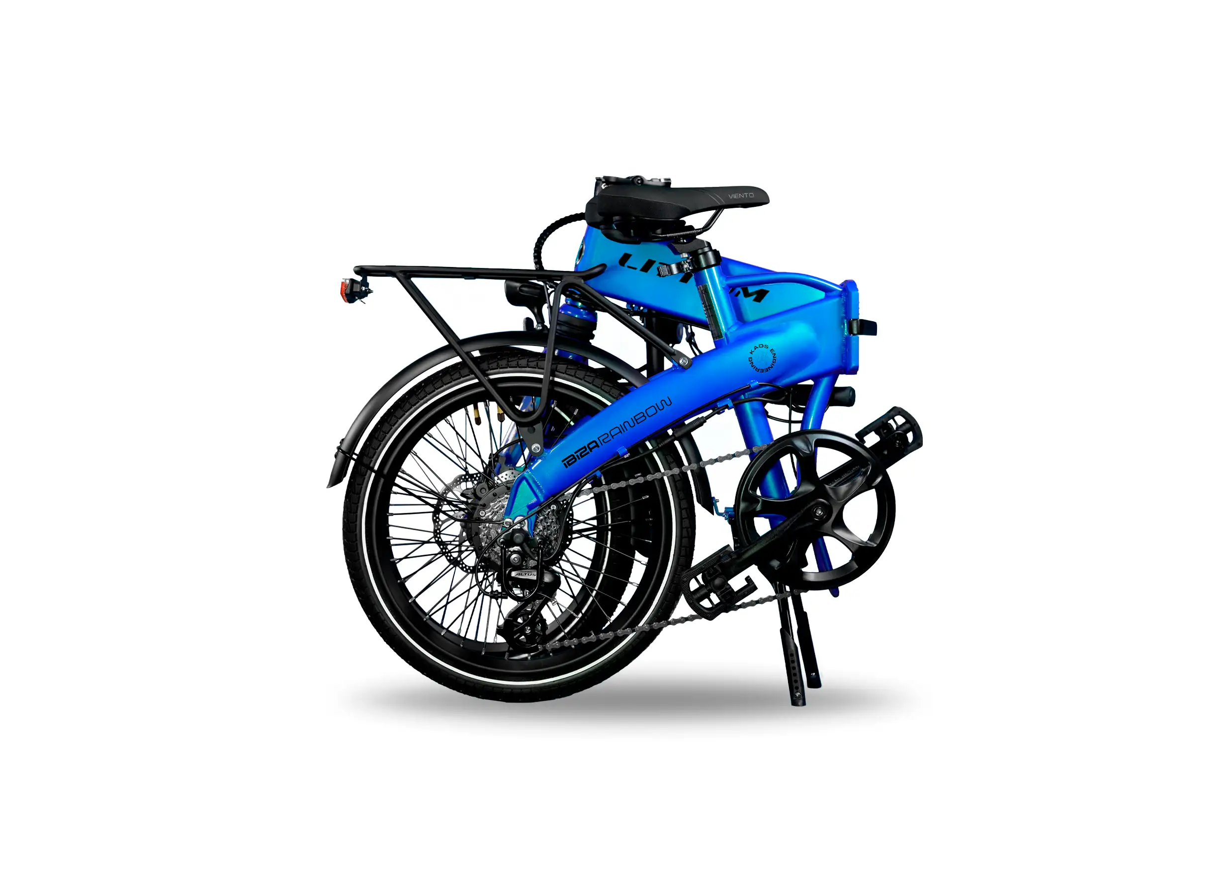 Bicicleta eléctrica plegable - Littium Rainbow - color azul - Imagen 3