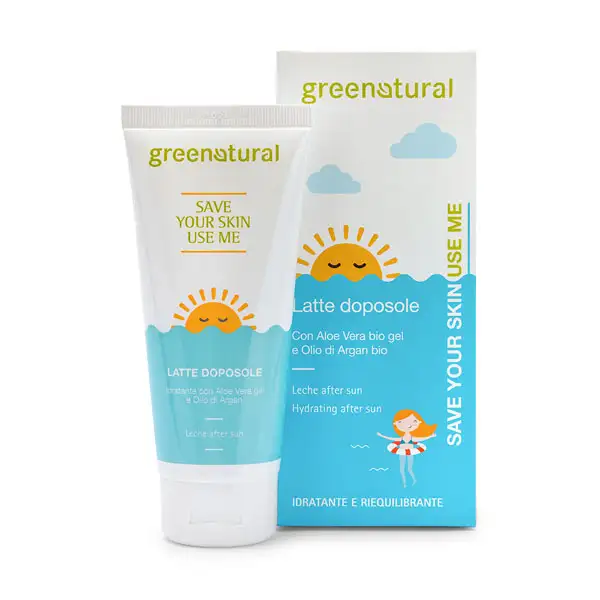 LECHE AFTERSUN CON ALOE VERA Y ACEITE DE ARGAN 100ML GREENATURAL