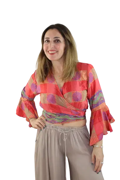 Top bolero vintage manga 3/4