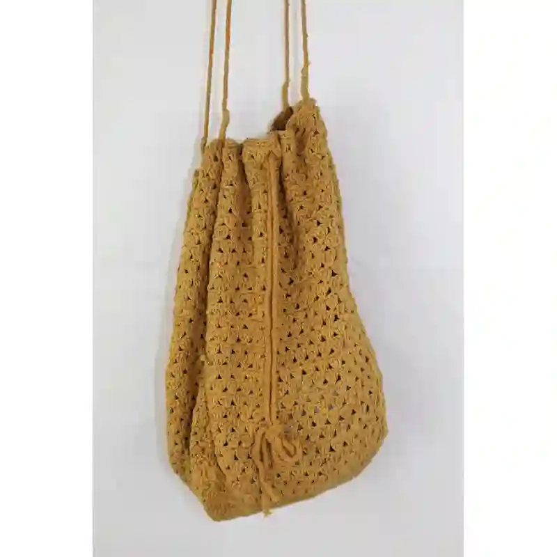 Bolso crochet mostaza