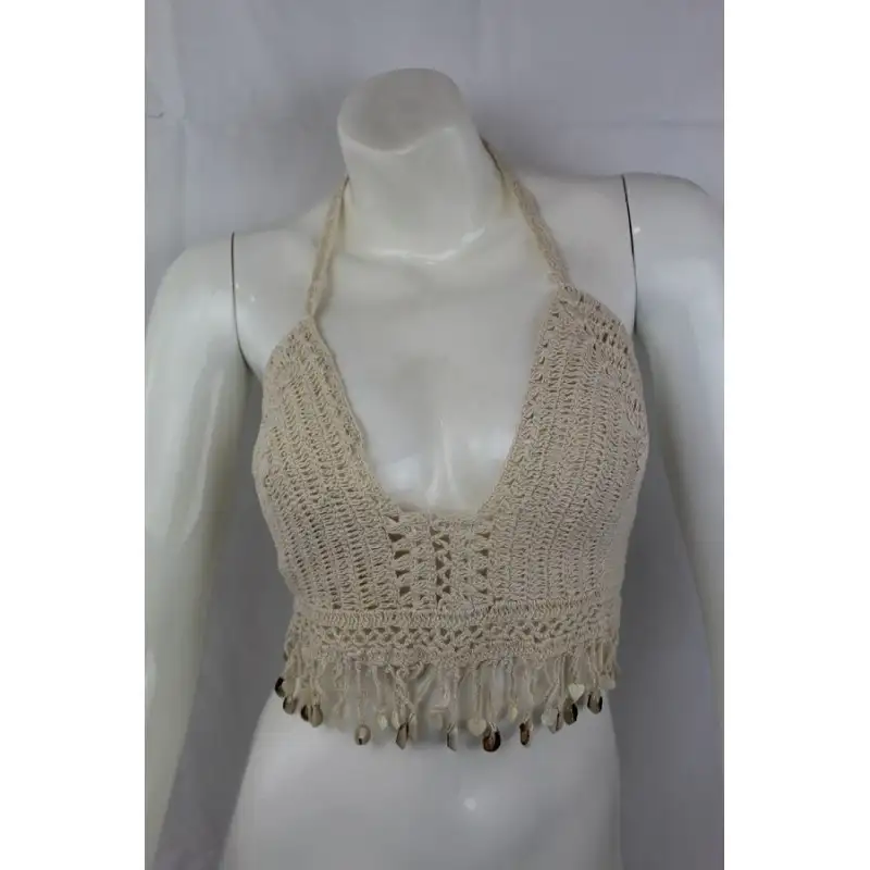 Top crochet conchas corazones