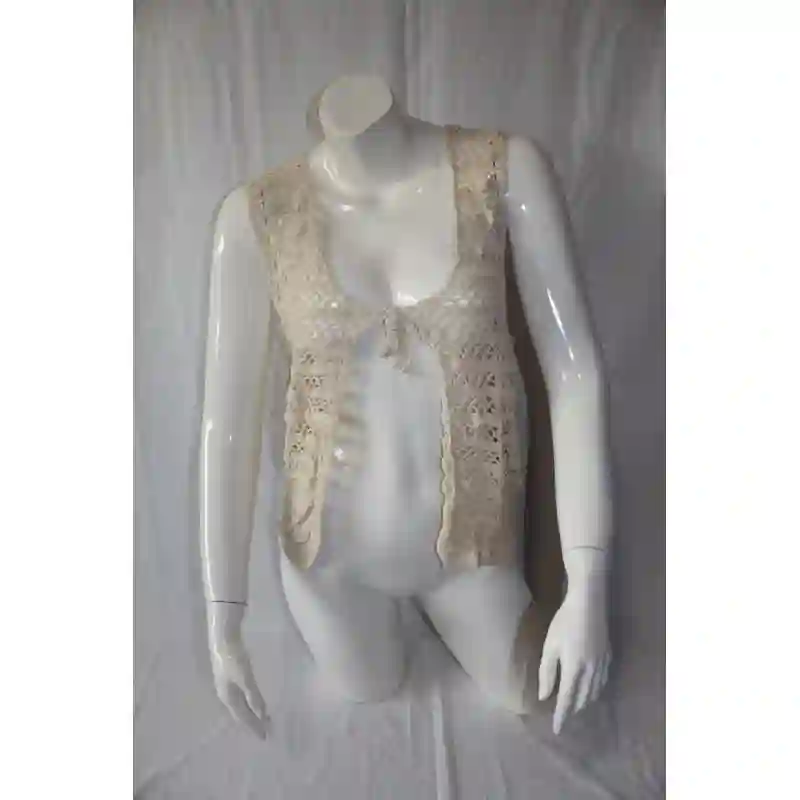 Chaleco crochet largo