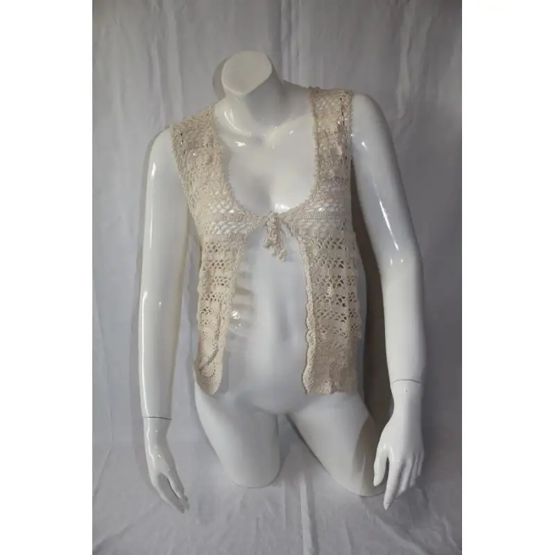 Chaleco crochet largo